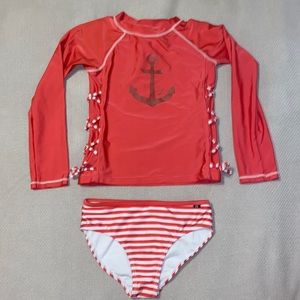 Nautical swim suit girls size 6x